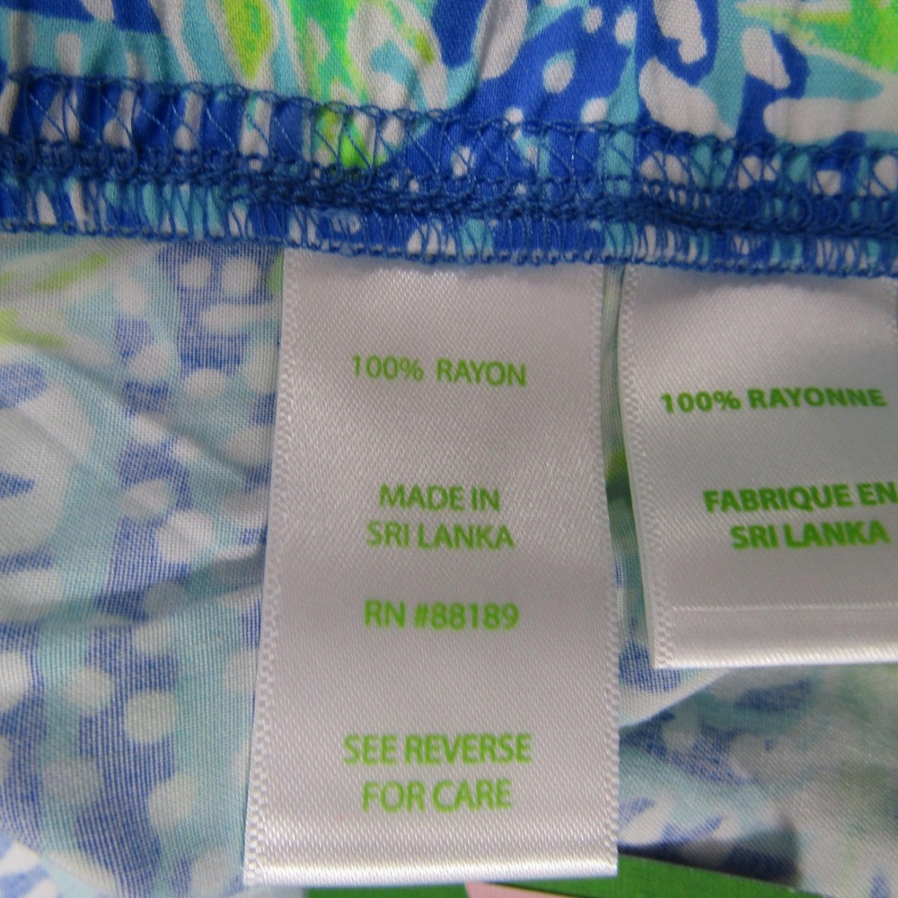 Lilly Pulitzer Pants Womens XS Blue Bal Harbour Palazzo Tropic Like Its Hot - Picture 3 of 6